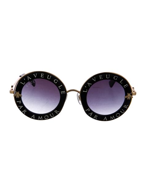 l'aveugle par amour sunglasses gucci|Gucci Round.